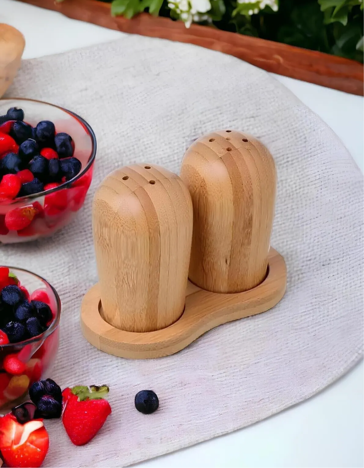 Wooden Salt And Paper Set With Base, Condiment Grinding Tool Kitchen Gadget, Adjustable Coarseness Shaker, Durable Spice Grinder Wooden Salt And Paper Set With Base, Condiment Grinding Tool Kitchen Gadget, Adjustable Coarseness Shaker, Durable Spice Grinder
